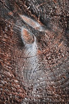 background or texture dark detail of a gray wooden board