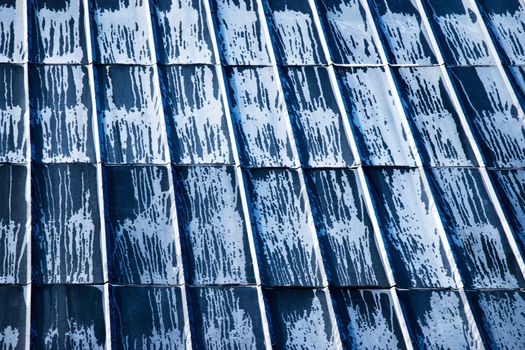 background or texture abstract spots on the surface of the metal roof