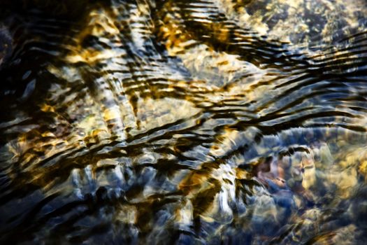nature background or texture crystal clear water in the river