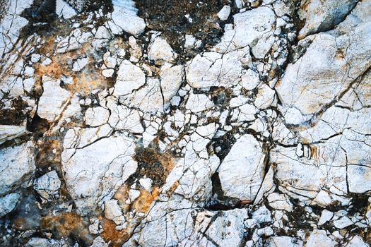 abstract background or texture crushed limestone rock in the dirt