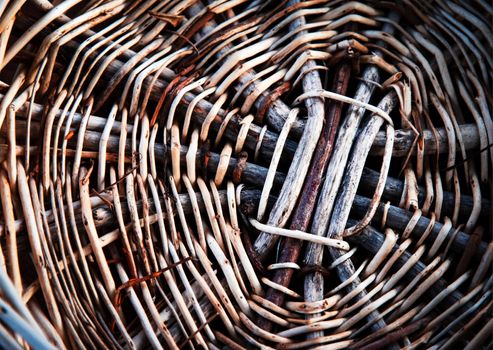 background or texture Detail of the bottom of the wicker basket