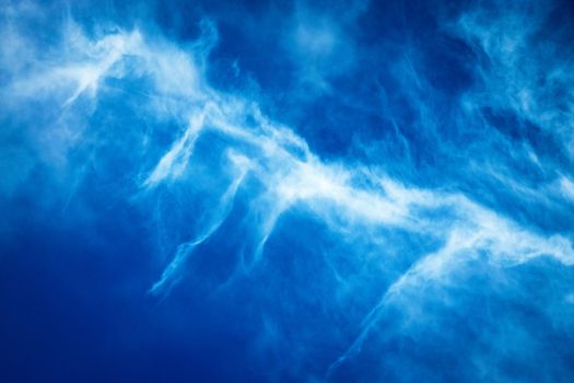 abstract nature background blue sky with white spray cloud