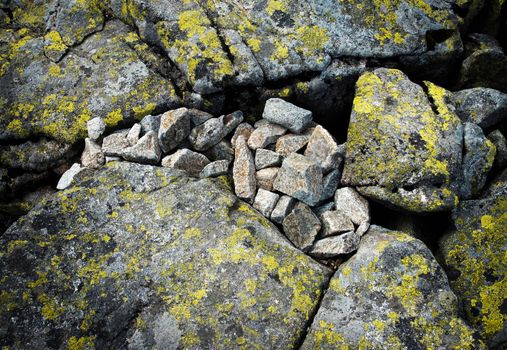 abstract background or texture Detail of a granite mountain walk