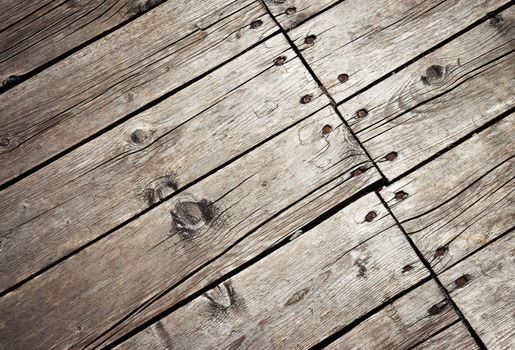 background or texture Detail of old wooden board floor