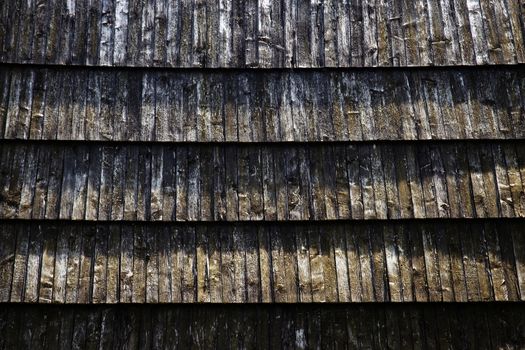 background or texture detail of the old shingle roof