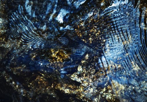 abstract background blue ripples on the water surface