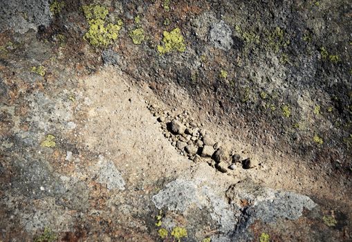 nature background mall stones in rock holes