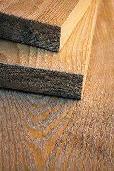 background or texture detail of spruce boards on top of each other