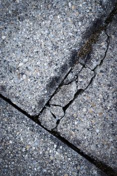 abstract background or texture cracked concrete pavement