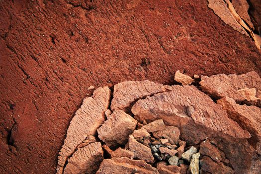 background or texture terracotta brick with cracked surface