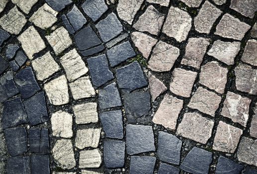 background or texture cubic stone paving multicolour