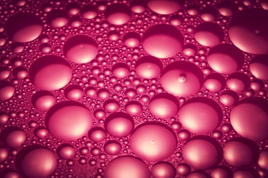 abstract background Round purple oil droplets