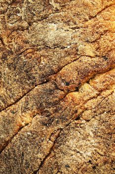 background or texture caked thick crust of bread