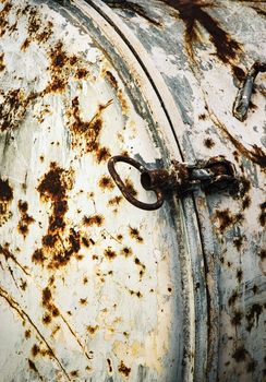 abstract background or texture rusty lid on the tank
