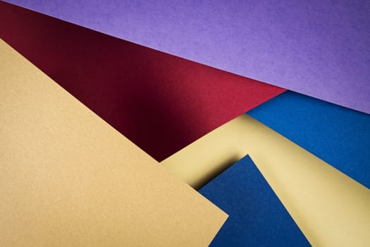 abstract background oblique composition with colored papers