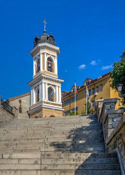 Plovdiv, Bulgaria - 07.24.2019. Virgin Mary Eastern Orthodox Church in city of Plovdiv, Bulgaria, on a sunny summer day