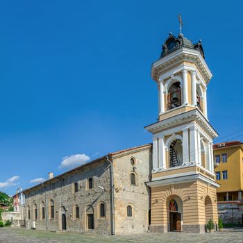 Plovdiv, Bulgaria - 07.24.2019. Virgin Mary Eastern Orthodox Church in city of Plovdiv, Bulgaria, on a sunny summer day