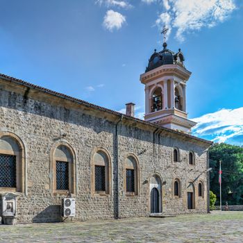 Plovdiv, Bulgaria - 07.24.2019. Virgin Mary Eastern Orthodox Church in city of Plovdiv, Bulgaria, on a sunny summer day