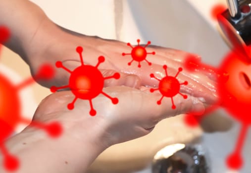 Cleaning and washing hands with soap prevention for outbreak of coronavirus 2019-ncov