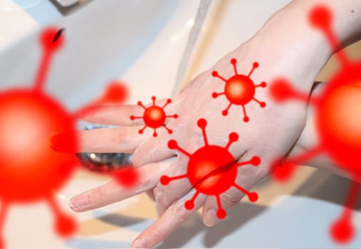 Cleaning and washing hands with soap prevention for outbreak of coronavirus 2019-ncov