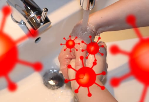 Cleaning and washing hands with soap prevention for outbreak of coronavirus 2019-ncov