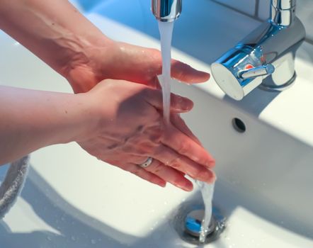 Cleaning and washing hands with soap prevention for outbreak of coronavirus covid-19