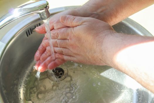 Cleaning and washing hands with soap prevention for outbreak of coronavirus covid-19