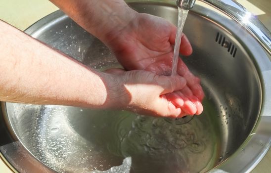 Cleaning and washing hands with soap prevention for outbreak of coronavirus covid-19