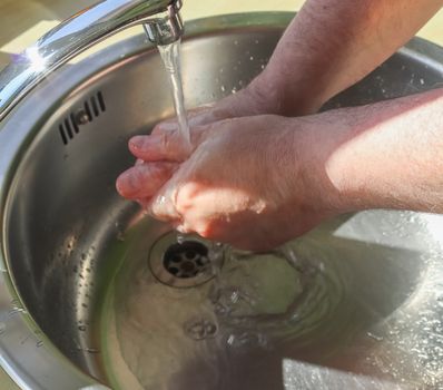 Cleaning and washing hands with soap prevention for outbreak of coronavirus covid-19