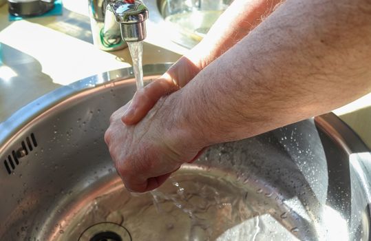 Cleaning and washing hands with soap prevention for outbreak of coronavirus covid-19