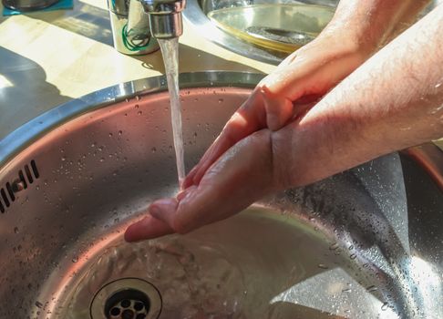 Cleaning and washing hands with soap prevention for outbreak of coronavirus covid-19