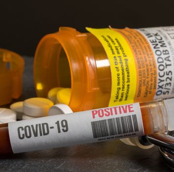 Oxycodone is the generic name for a range of opoid pain killing tablets with coronavirus positive blood test result