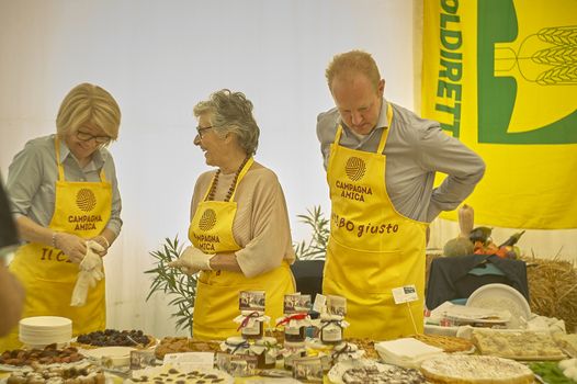 ROVIGO, ITALY 24 MARCH 2020: Fruit and vegetable market organized by Coldiretti and Campagna Amica association