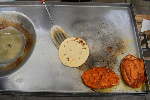 photo of two typical mexican dishes being preparing