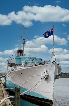 Canadian warship docked in Halifax, Nova Scotia
