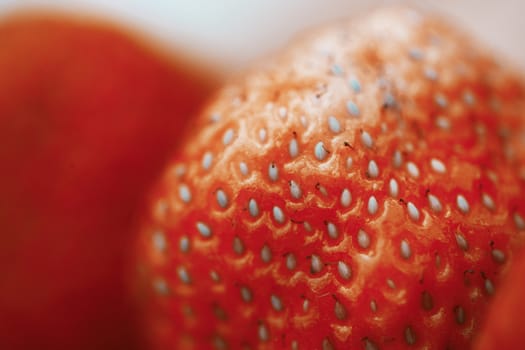 Delicious strawberry macro shot