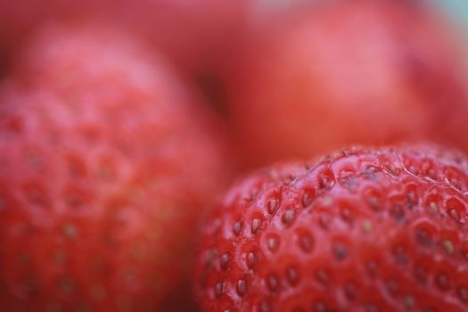 Delicious strawberry macro shot