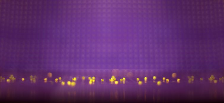 yellow bubbles on purple background 