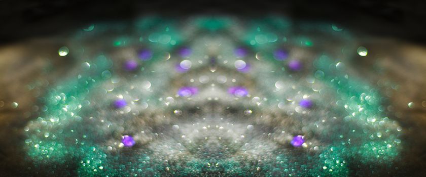 Abstract compositione in bokeh on black  background