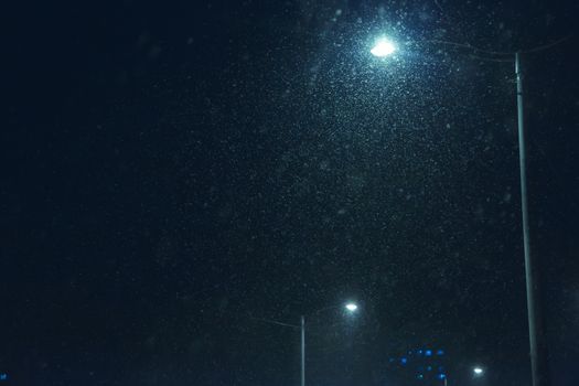 snowing night