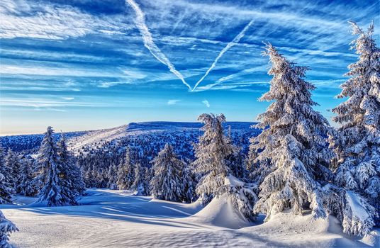 Lysa Hora during Sunrise, Winter, Beskydy Mountains, Moravia, Czech Republic