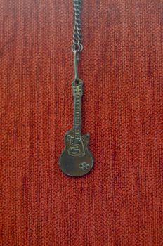 Old Rusty Guitar Necklace, Vintage Rusty Guitar Necklace, Accessory