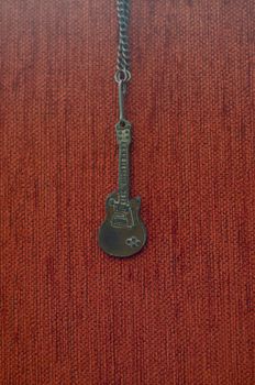 Old Rusty Guitar Necklace, Vintage Rusty Guitar Necklace, Accessory