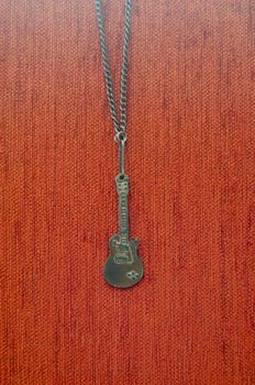 Old Rusty Guitar Necklace, Vintage Rusty Guitar Necklace, Accessory