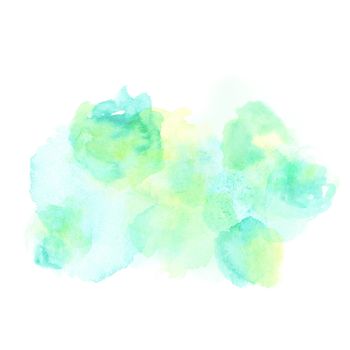 Abstract watercolor on white background.The color splashing on white paper.