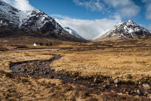 Stepping stones at Loch Doine 4k image.