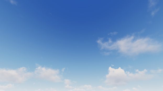 Cloudy blue sky abstract background, blue sky background with tiny clouds, 3d rendering

