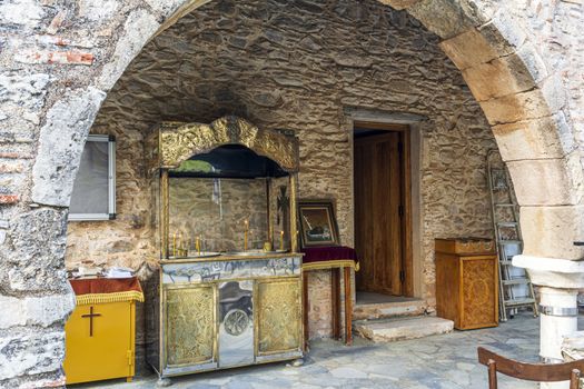 Saint John Kynigos Monastery made of stone. Saint John Kynigos Monastery is a monastery located in Agia Paraskevi.