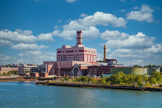 New Boston Steam Electric Plant by Harbor