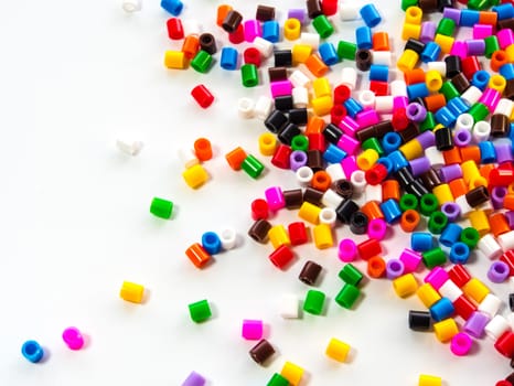 Texture of colorful beads, multicolor background